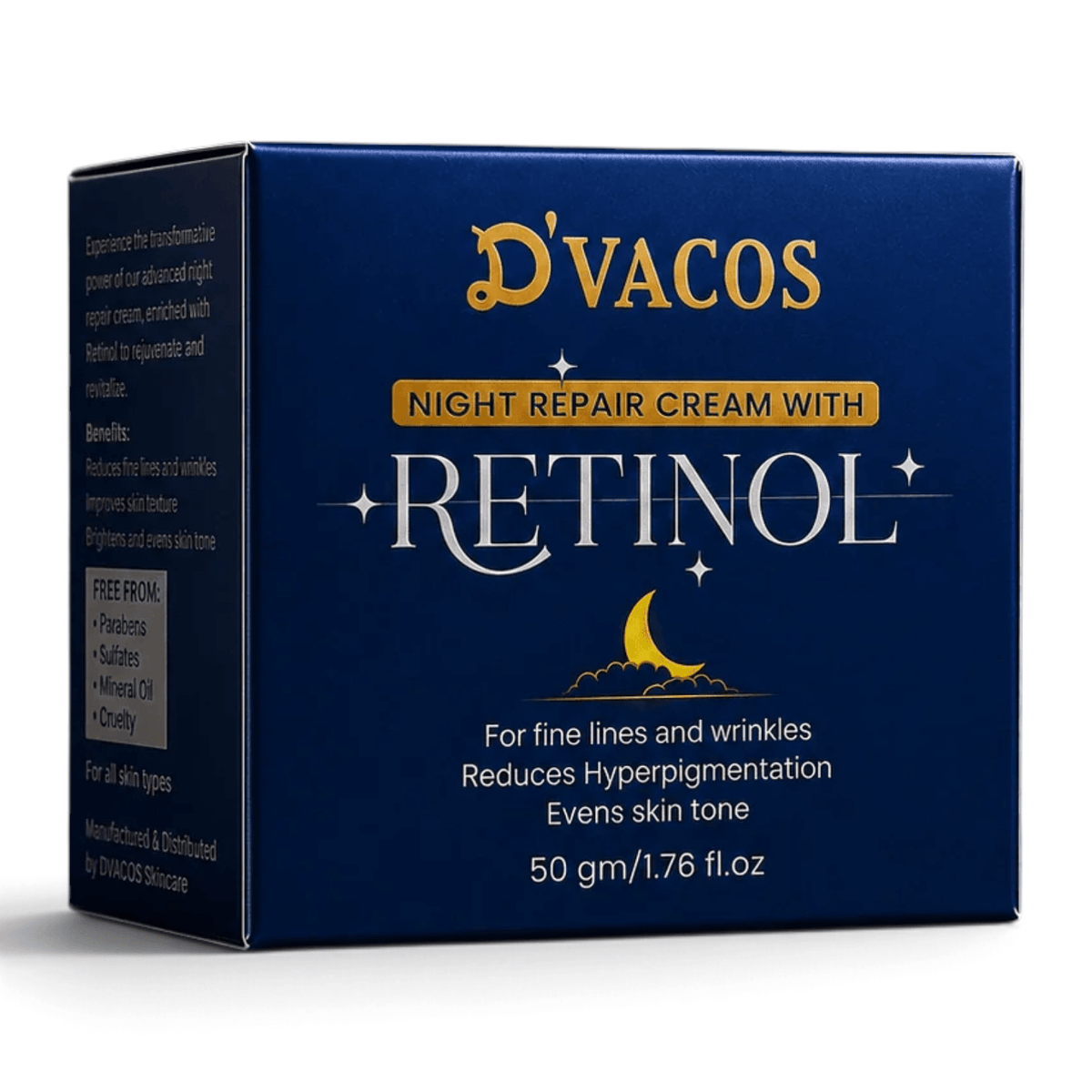 D’VACOS Night Repair Cream with Retinol - Cosmosentials
