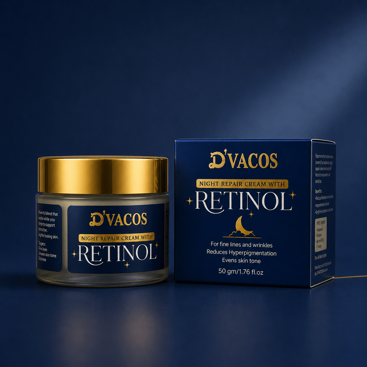 D’VACOS Night Repair Cream with Retinol - Cosmosentials