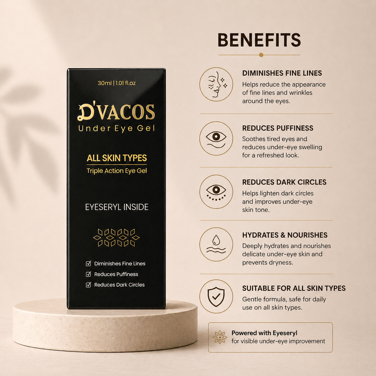 D'vacos Under Eye Gel - Cosmosentials