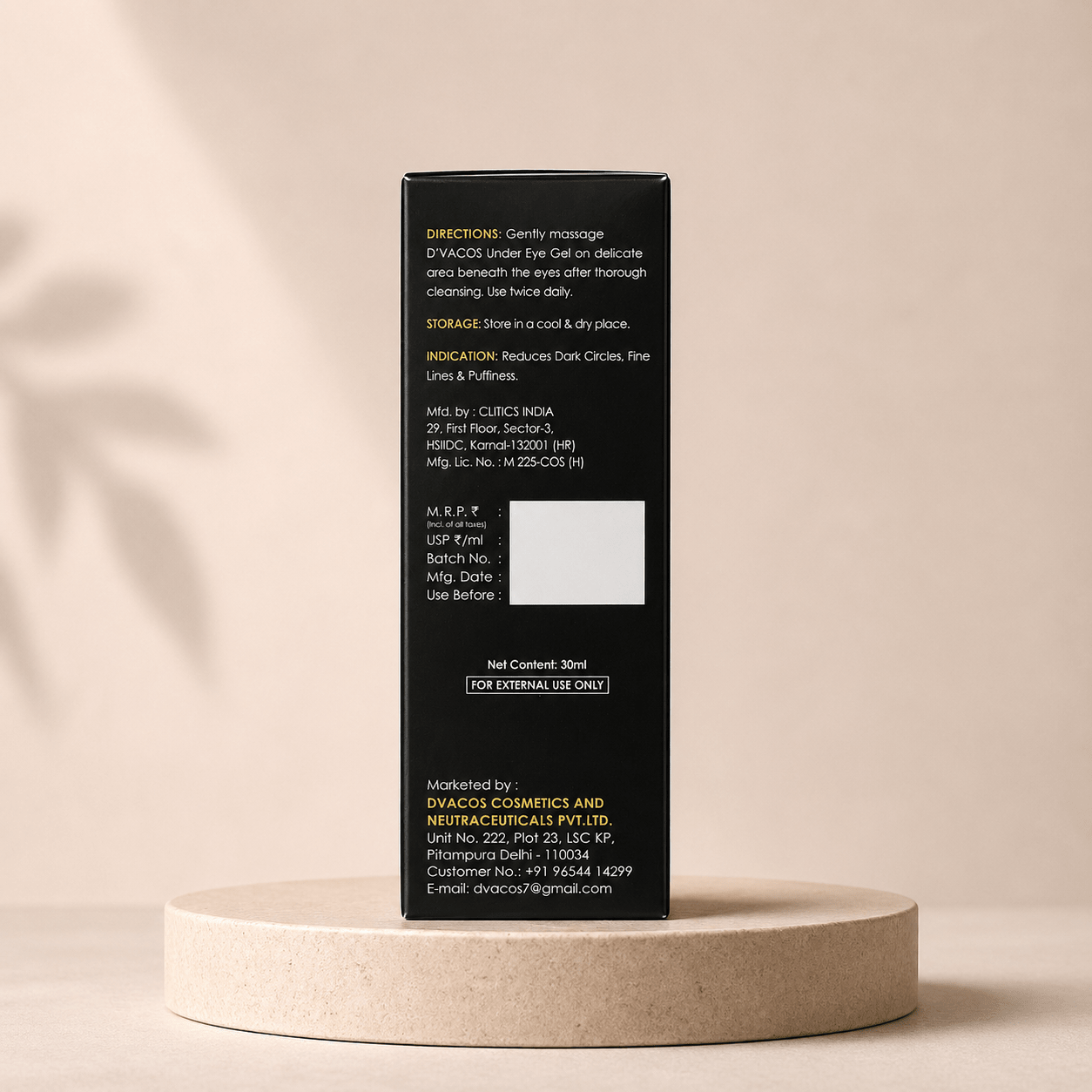 D'vacos Under Eye Gel - Cosmosentials
