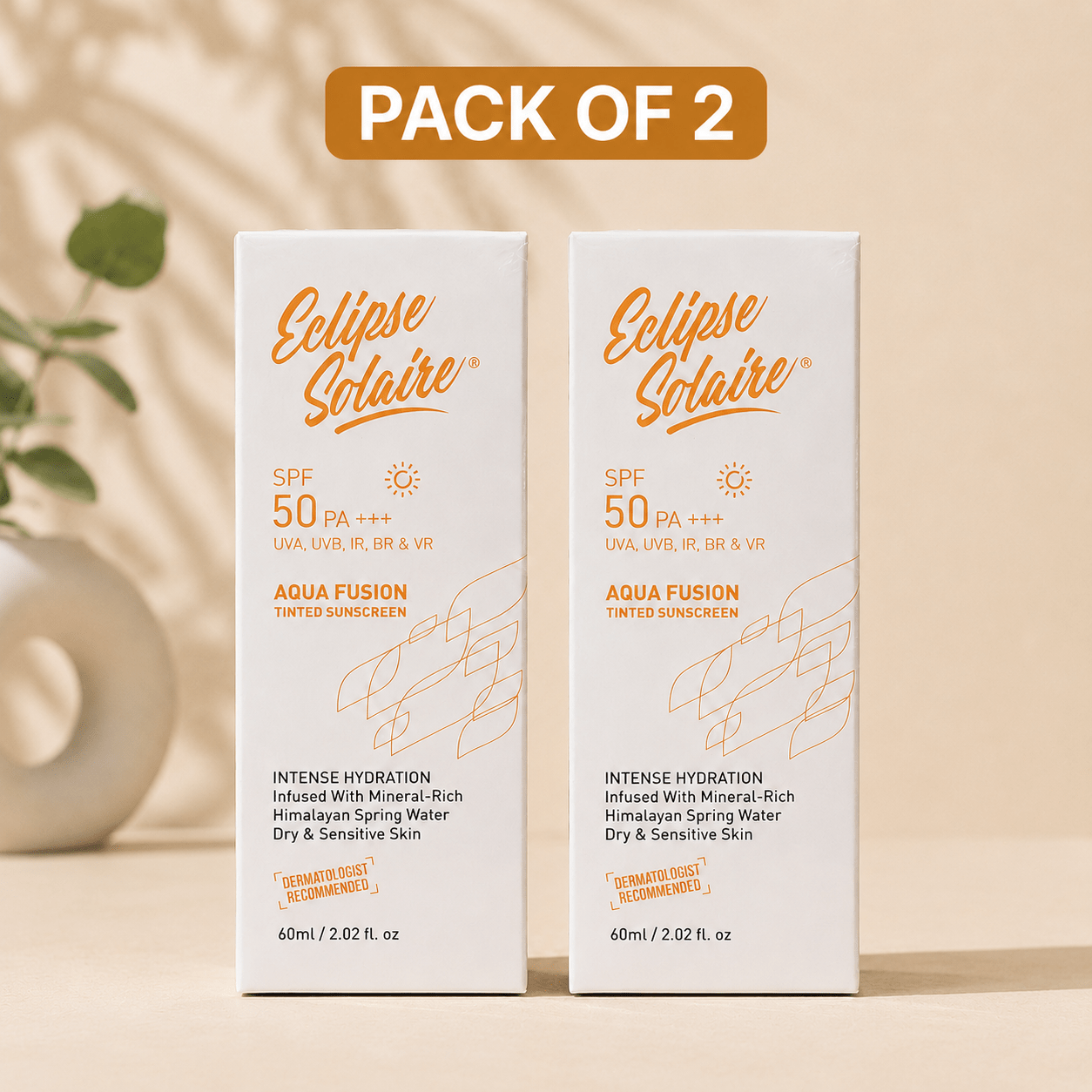 Eclipse Solaire Aqua Fusion Tinted Sunscreen SPF 50 PA++++ - Cosmosentials