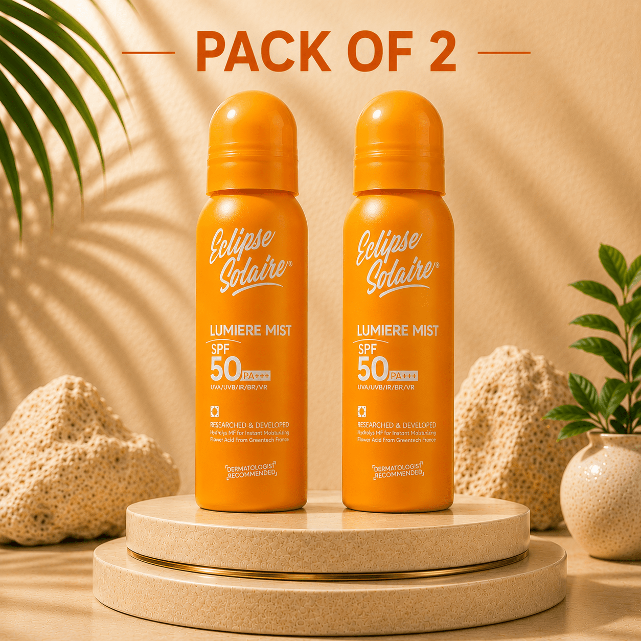 Eclipse Solaire Lumiere Mist SPF 50 PA+++ Sunscreen Spray - Cosmosentials