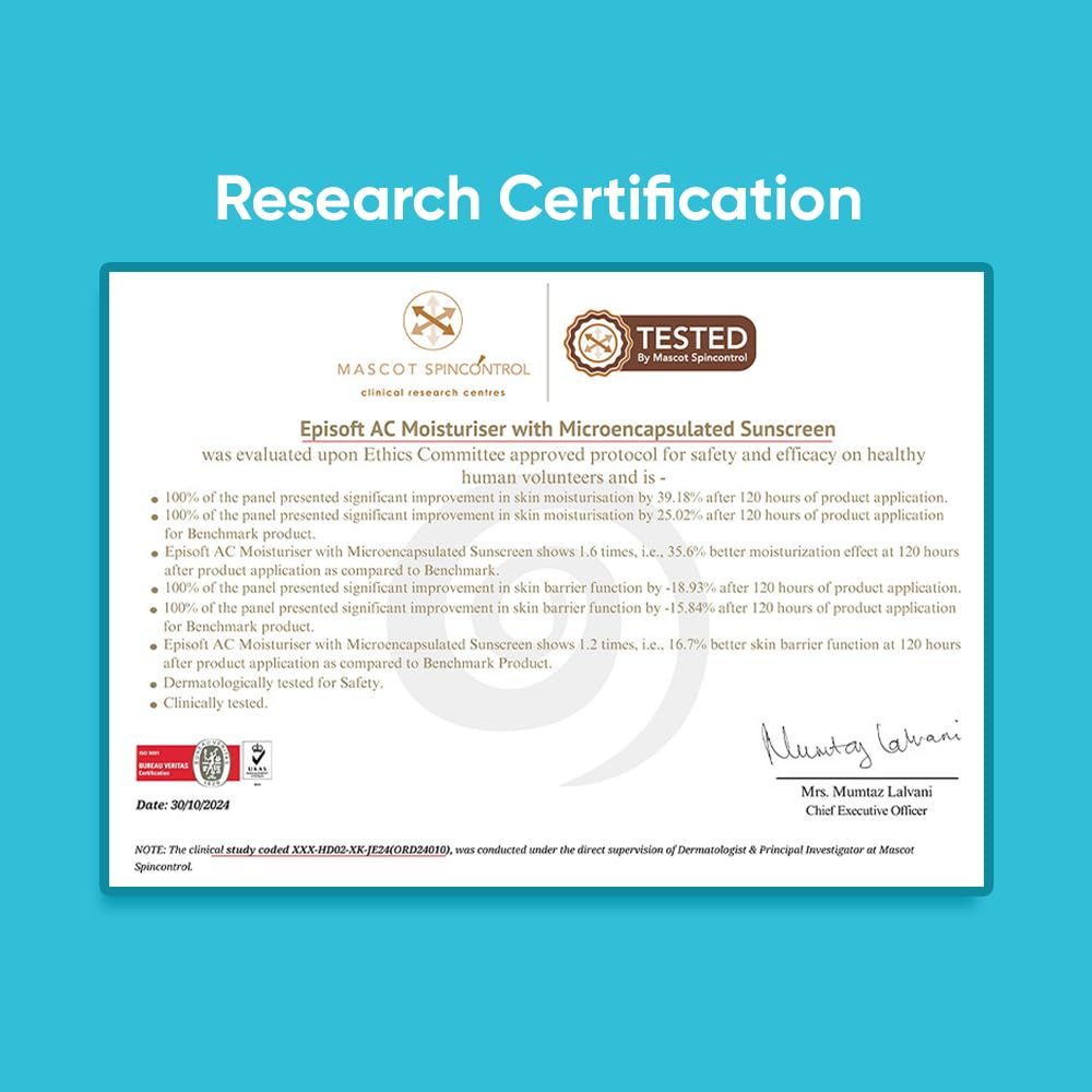 Episoft AC Moisturiser with Sunscreen (SPF 30) - Cosmosentials