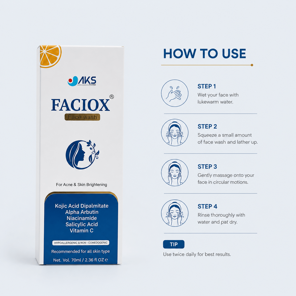 Faciox Face Wash 70ml - Cosmosentials