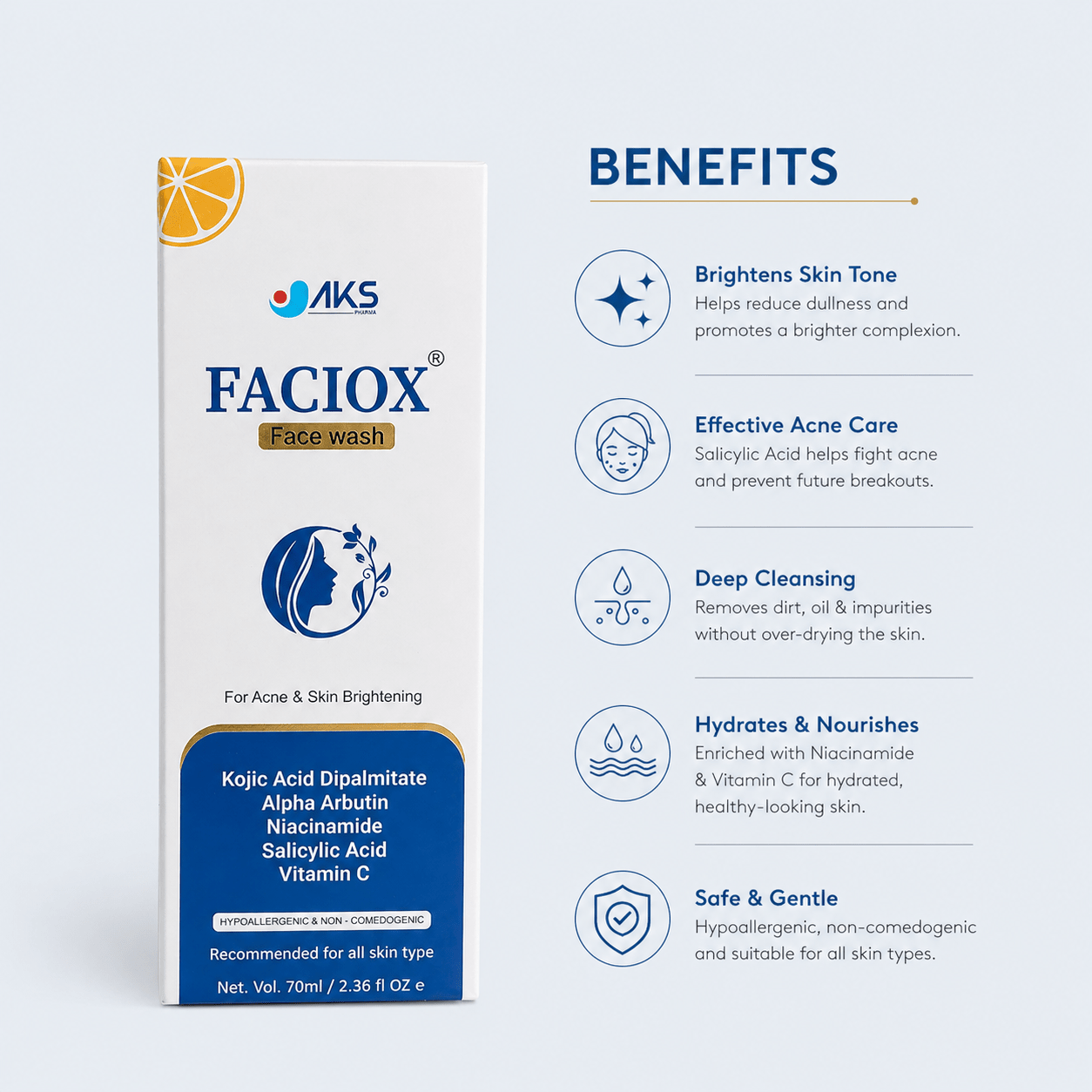 Faciox Face Wash 70ml - Cosmosentials