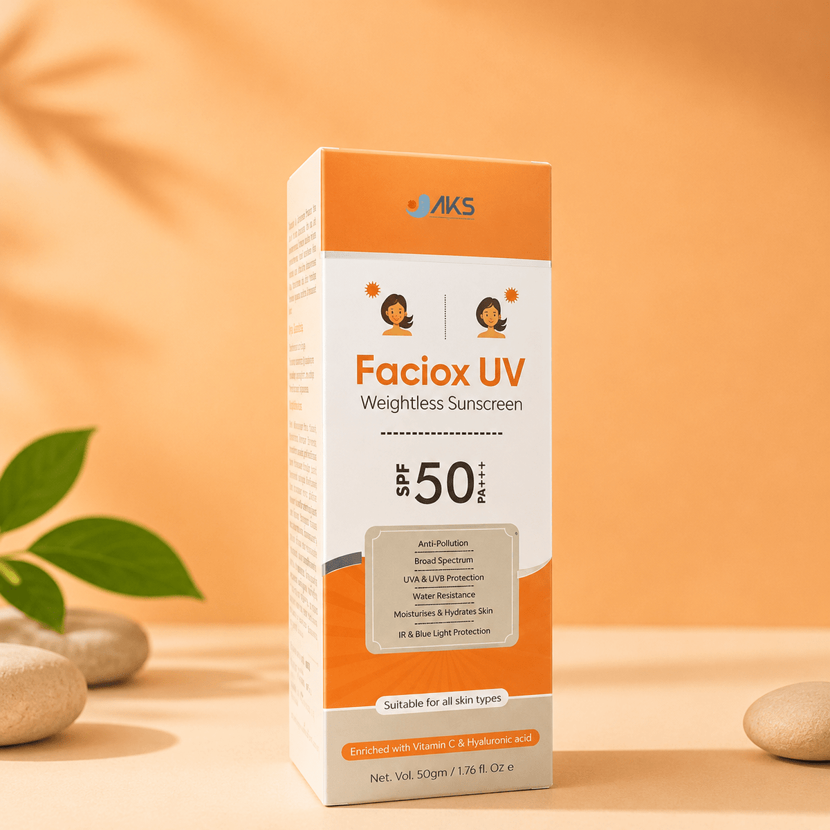 Faciox UV Weightless Sunscreen SPF 50 PA+++ - Cosmosentials
