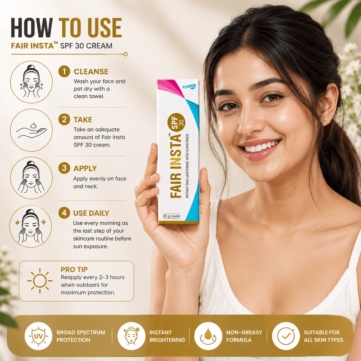 Fair Insta SPF 30 Cream 20g - Cosmosentials