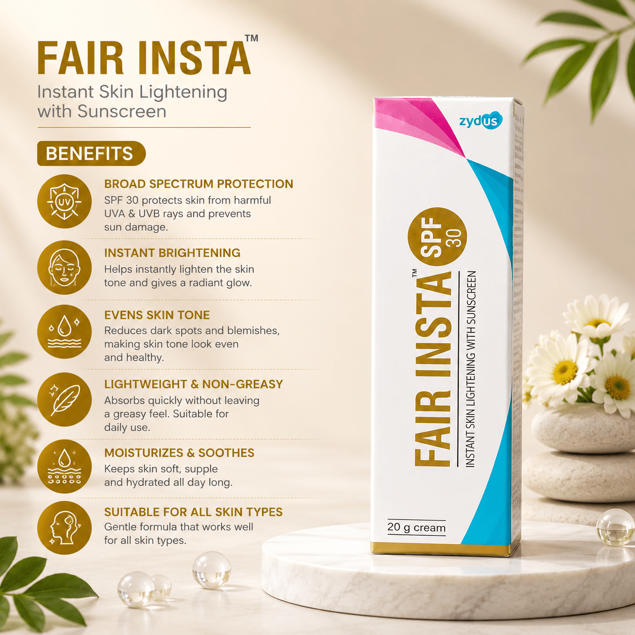Fair Insta SPF 30 Cream 20g - Cosmosentials