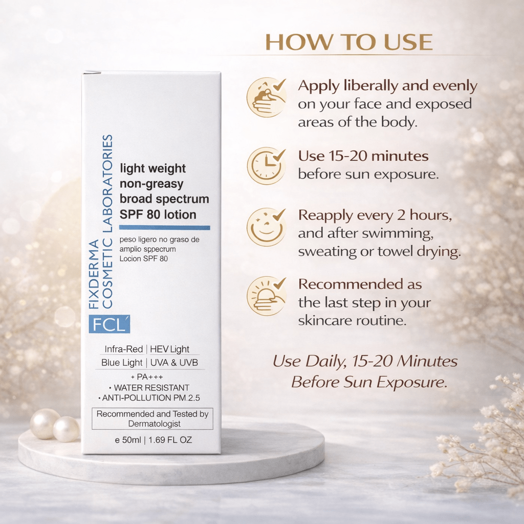 FCL Light Weight Non - Greasy Broad Spectrum SPF 80 Lotion - Cosmosentials
