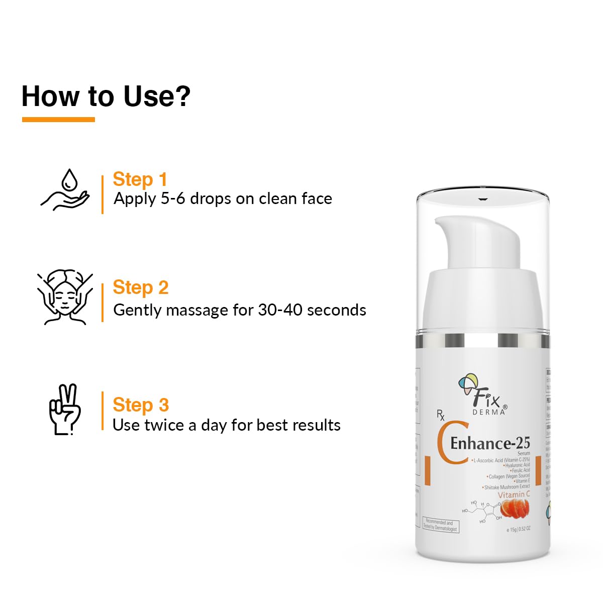 Fixderma 25% Vitamin C Serum - Cosmosentials