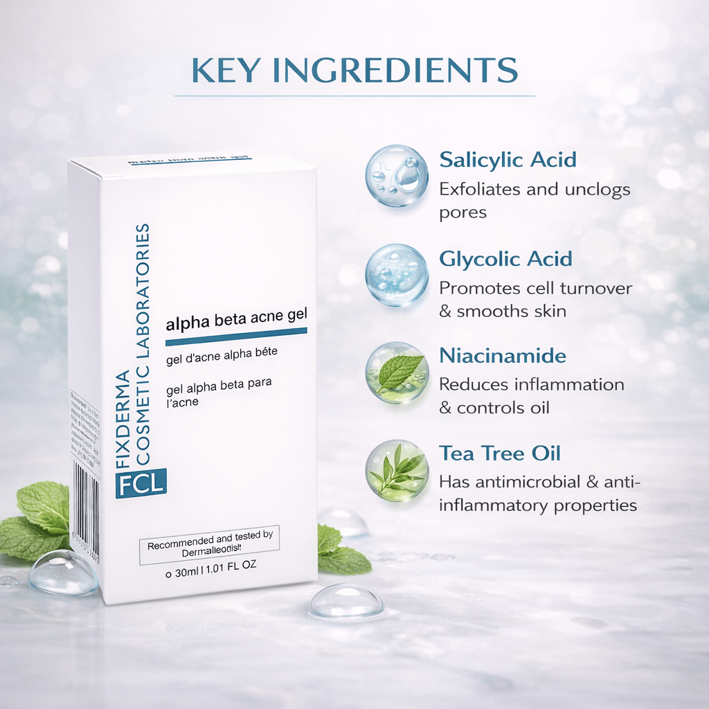 Fixderma Alpha Beta Acne Gel - Cosmosentials