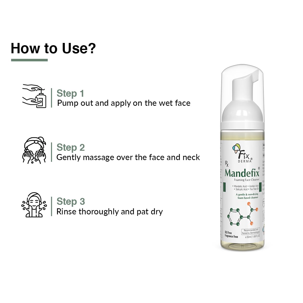 Fixderma Mandefix Foaming Cleanser - Cosmosentials