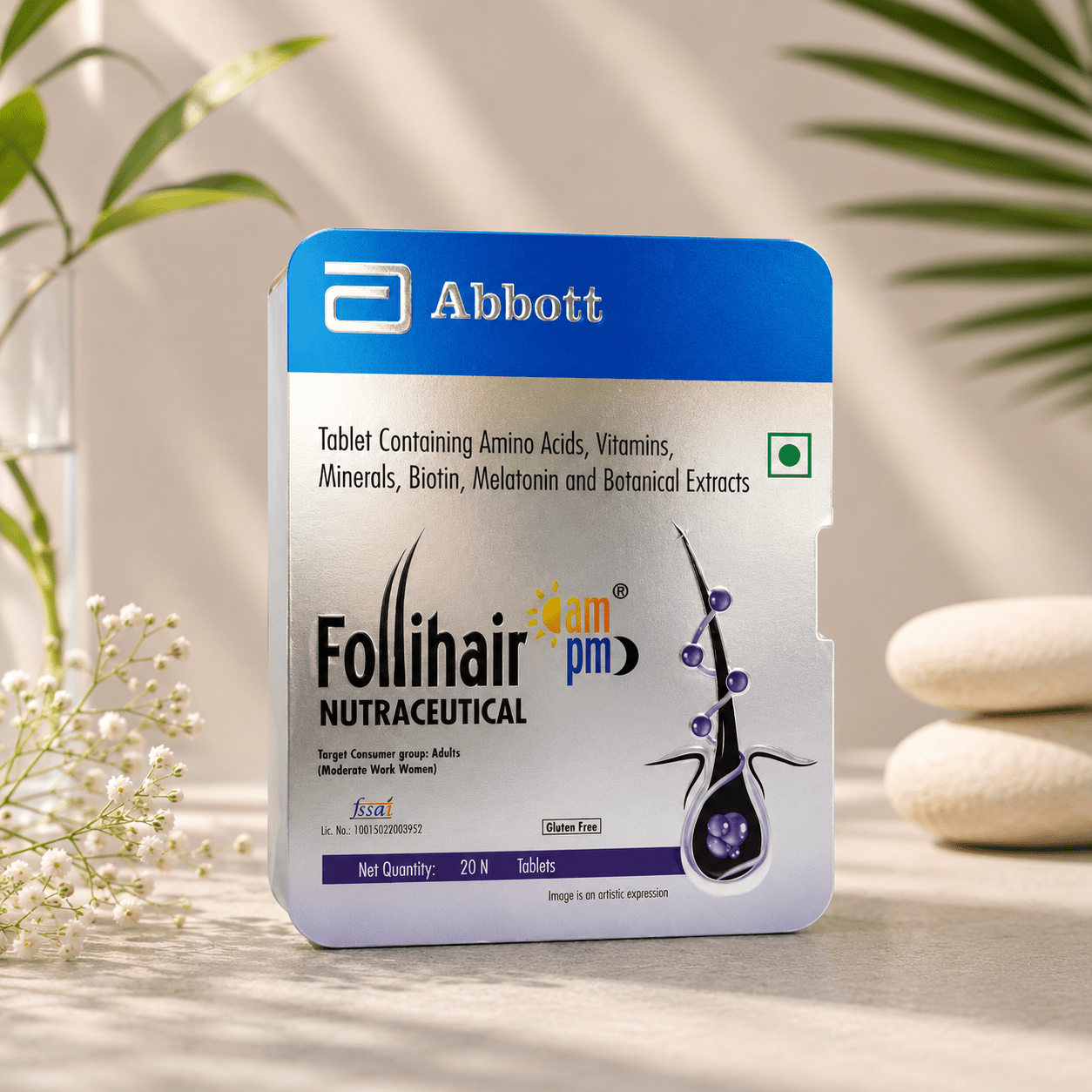 Follihair Nutraceutical AM PM Tablets (3 x 20 Tablets) - Cosmosentials