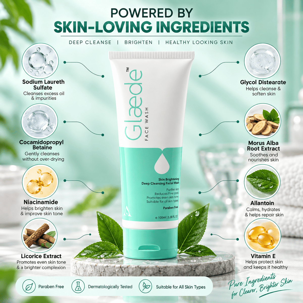 Glaede Face wash - Cosmosentials