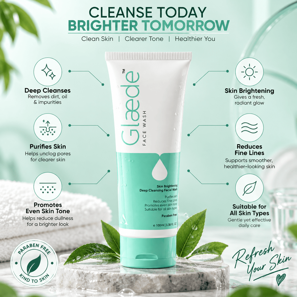 Glaede Face wash - Cosmosentials