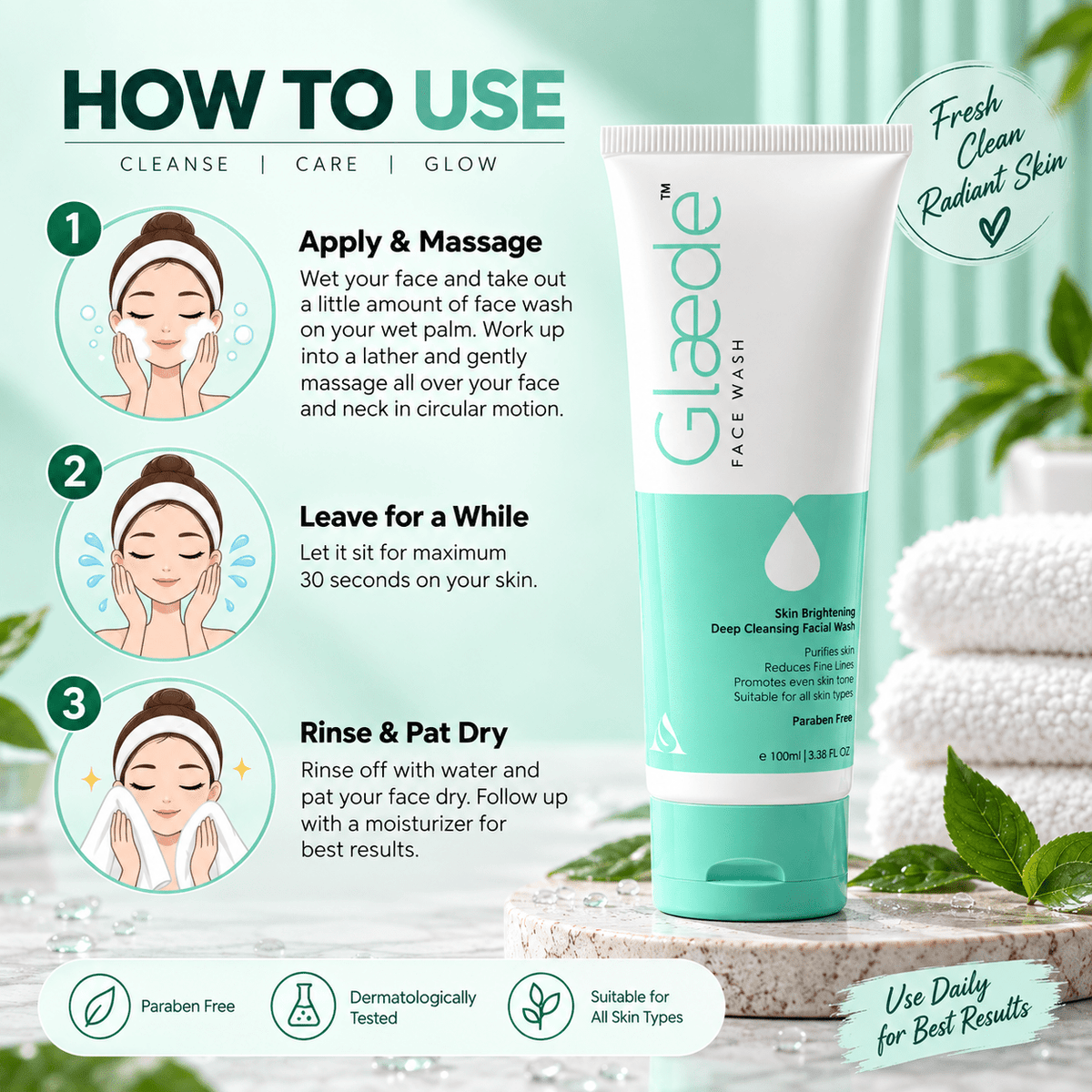 Glaede Face wash - Cosmosentials