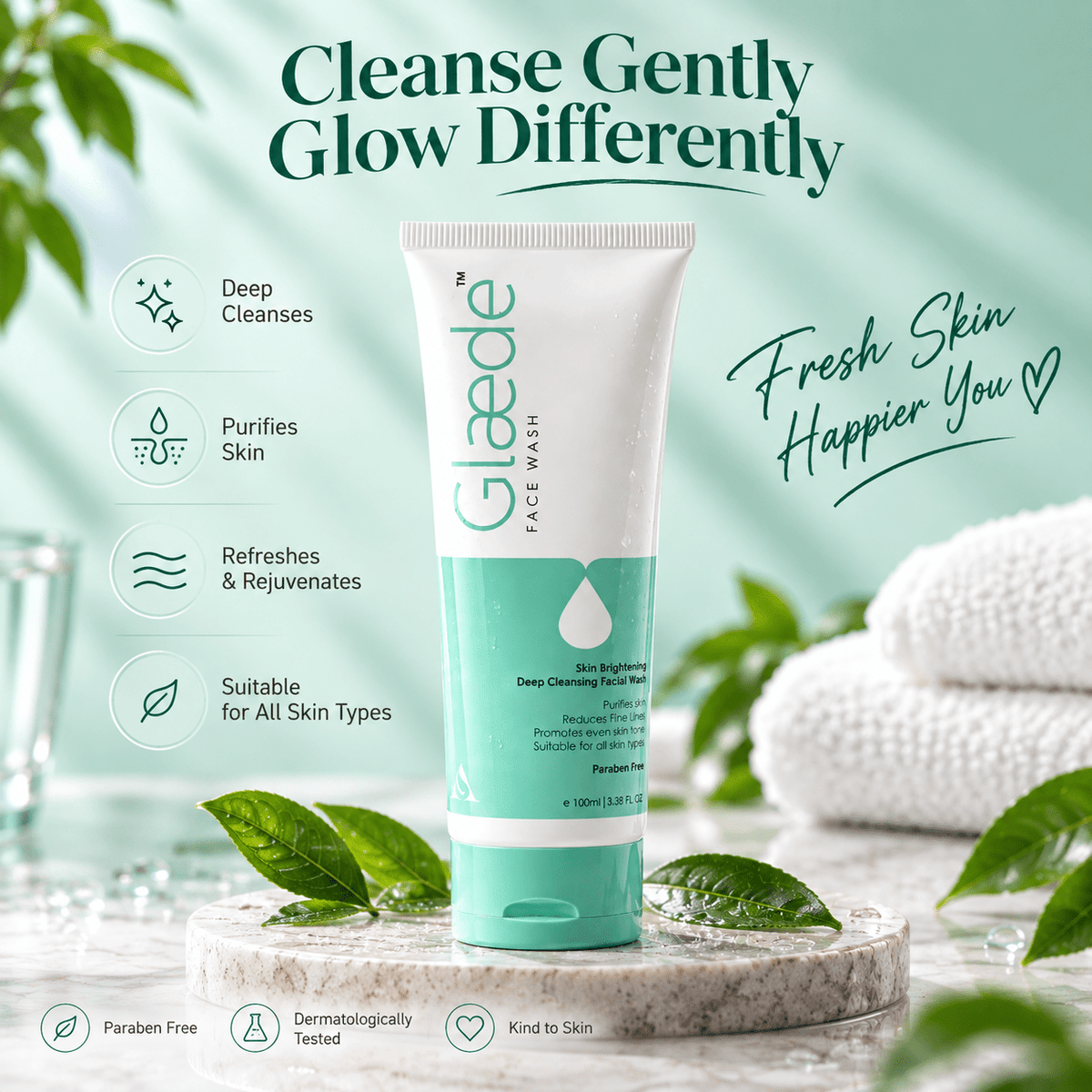 Glaede Face wash - Cosmosentials