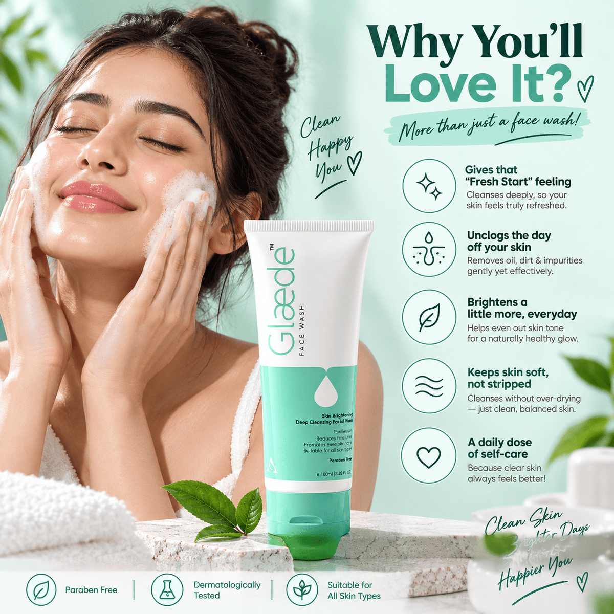 Glaede Face wash - Cosmosentials