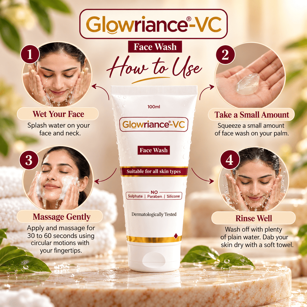 Glowriance-VC Face Wash 100 ml - Cosmosentials