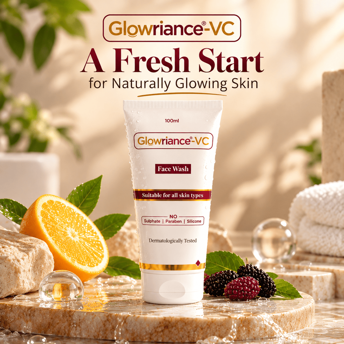 Glowriance-VC Face Wash 100 ml - Cosmosentials