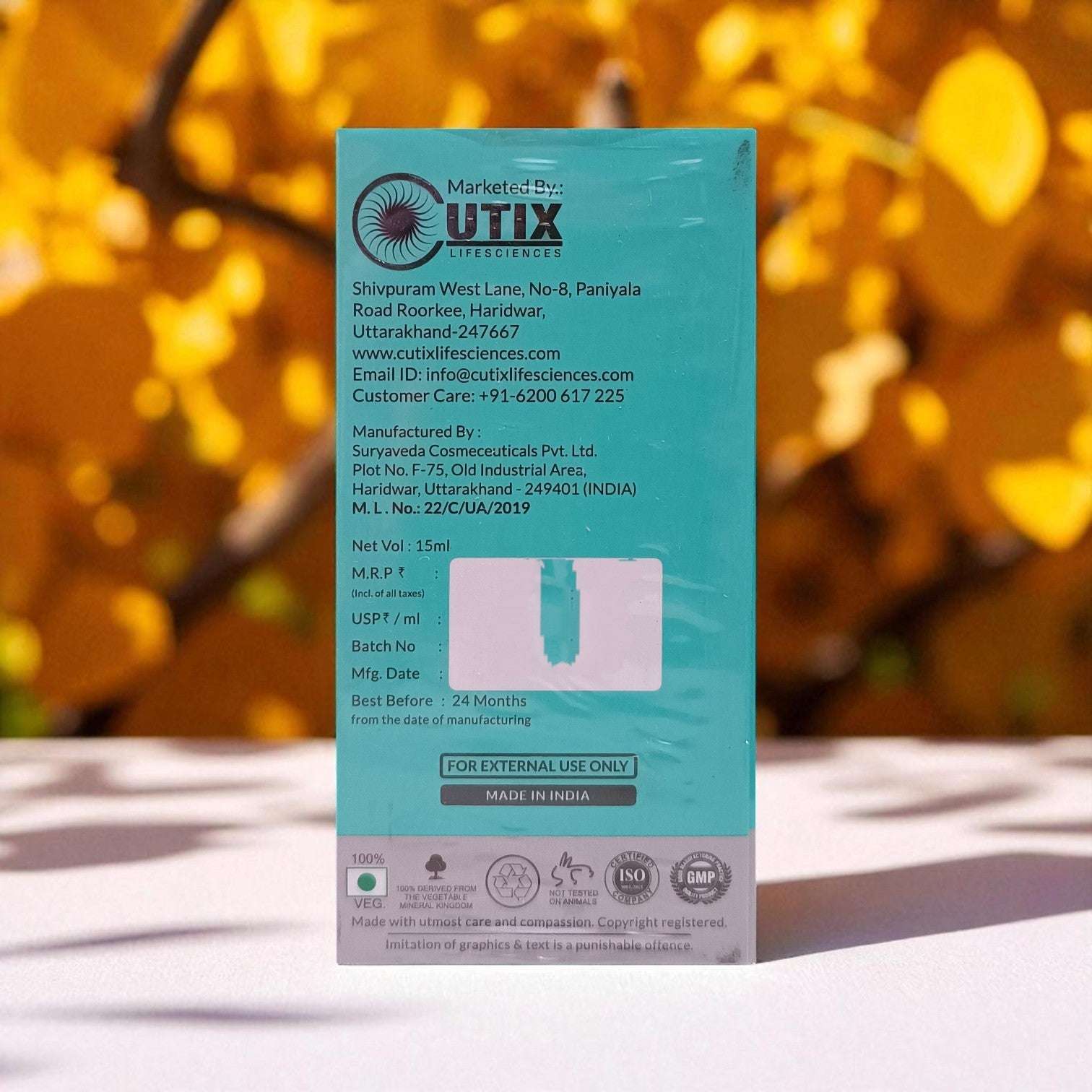 Glowtix Skin Lightening Vitamin C & Hyaluronic Acid Face Serum 15ml - Cosmosentials