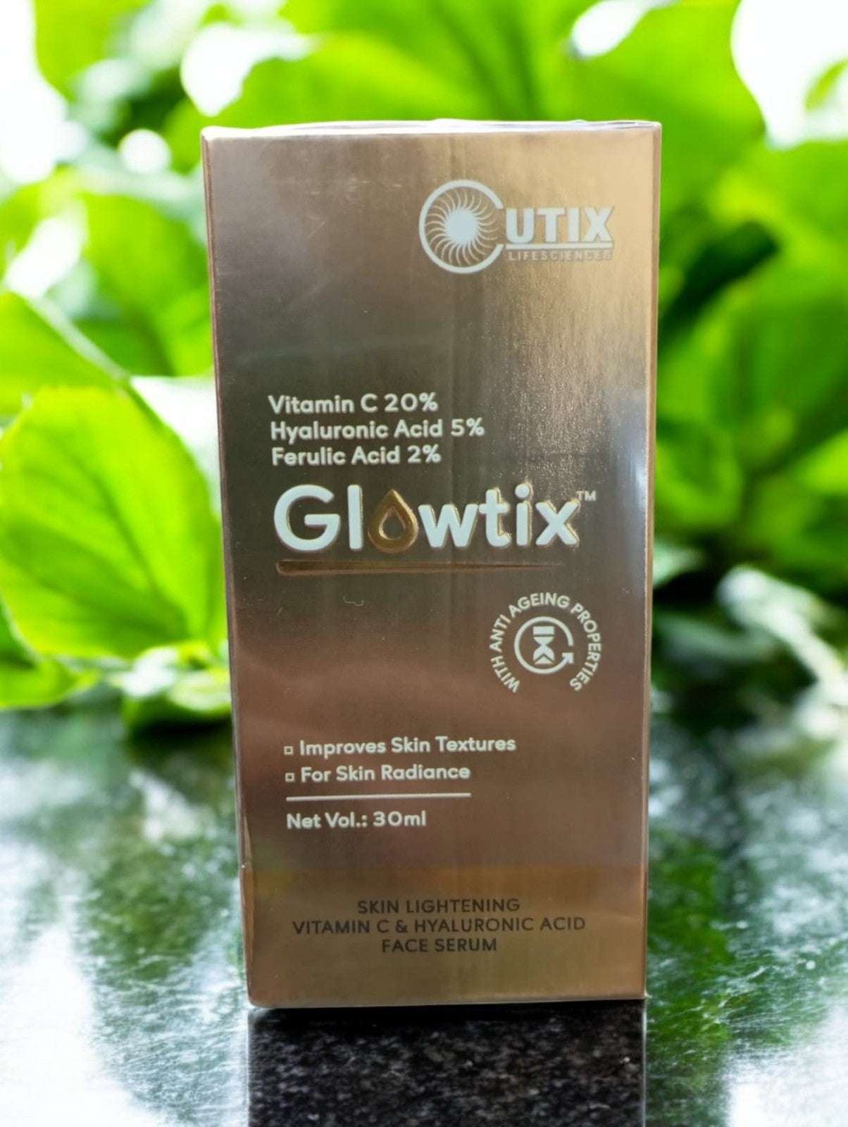 Glowtix skin Lightening Vitamin c & Hyaluronic Acid Face Serum 30ml - Cosmosentials