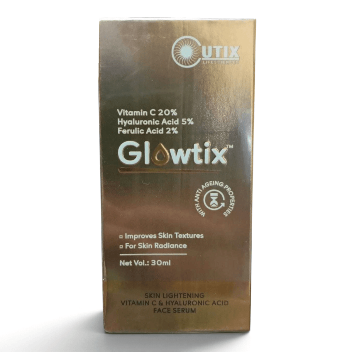 Glowtix skin Lightening Vitamin c & Hyaluronic Acid Face Serum 30ml - Cosmosentials