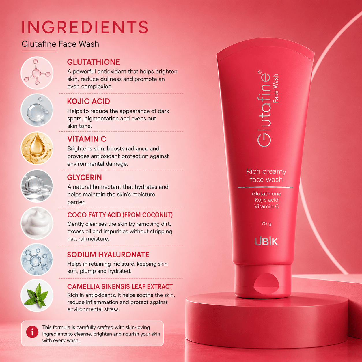 Glutafine Face Wash 70g - Cosmosentials