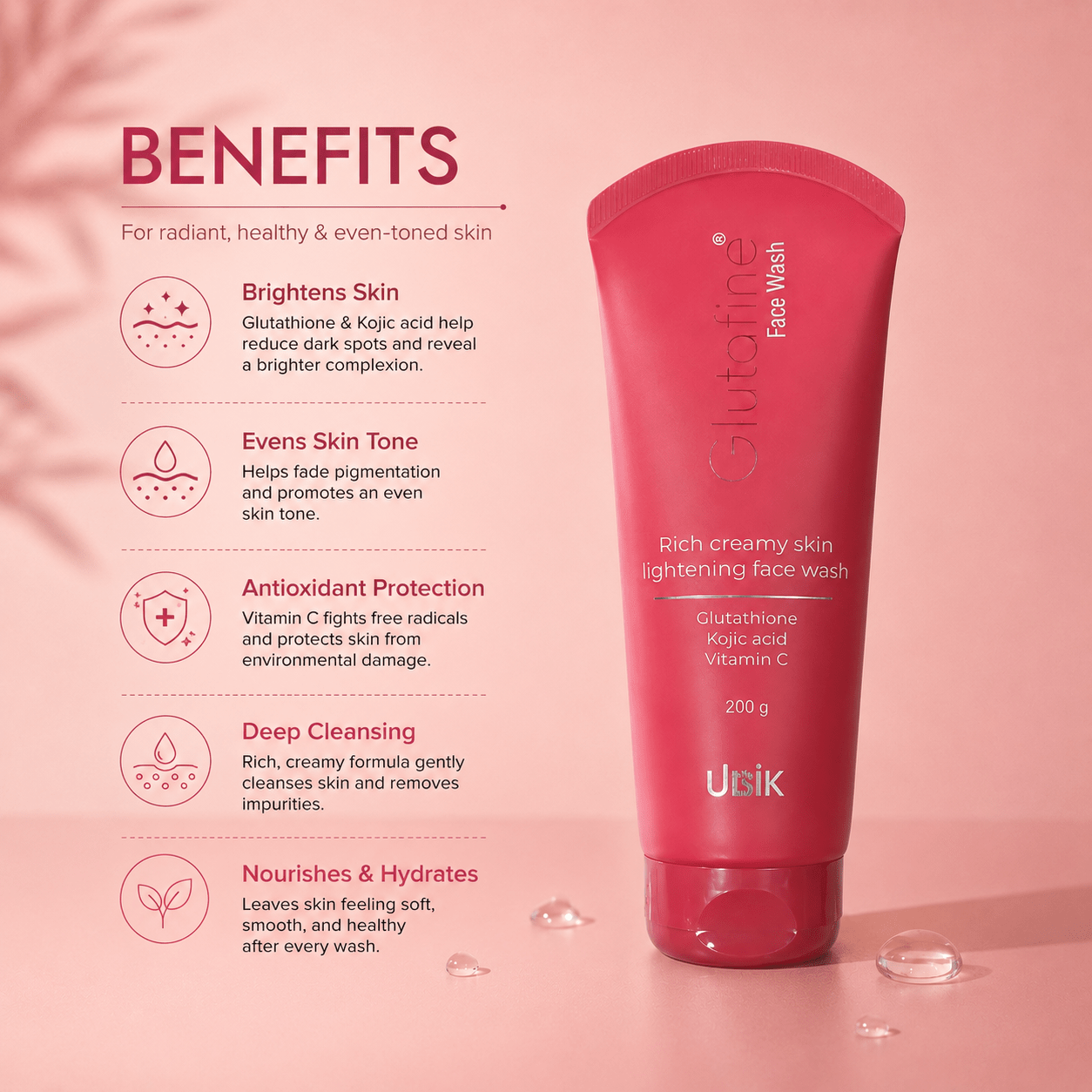face wash with glutathione and kojic acid Buy Dermatouch & Co Luxury Co Gluta Facewash