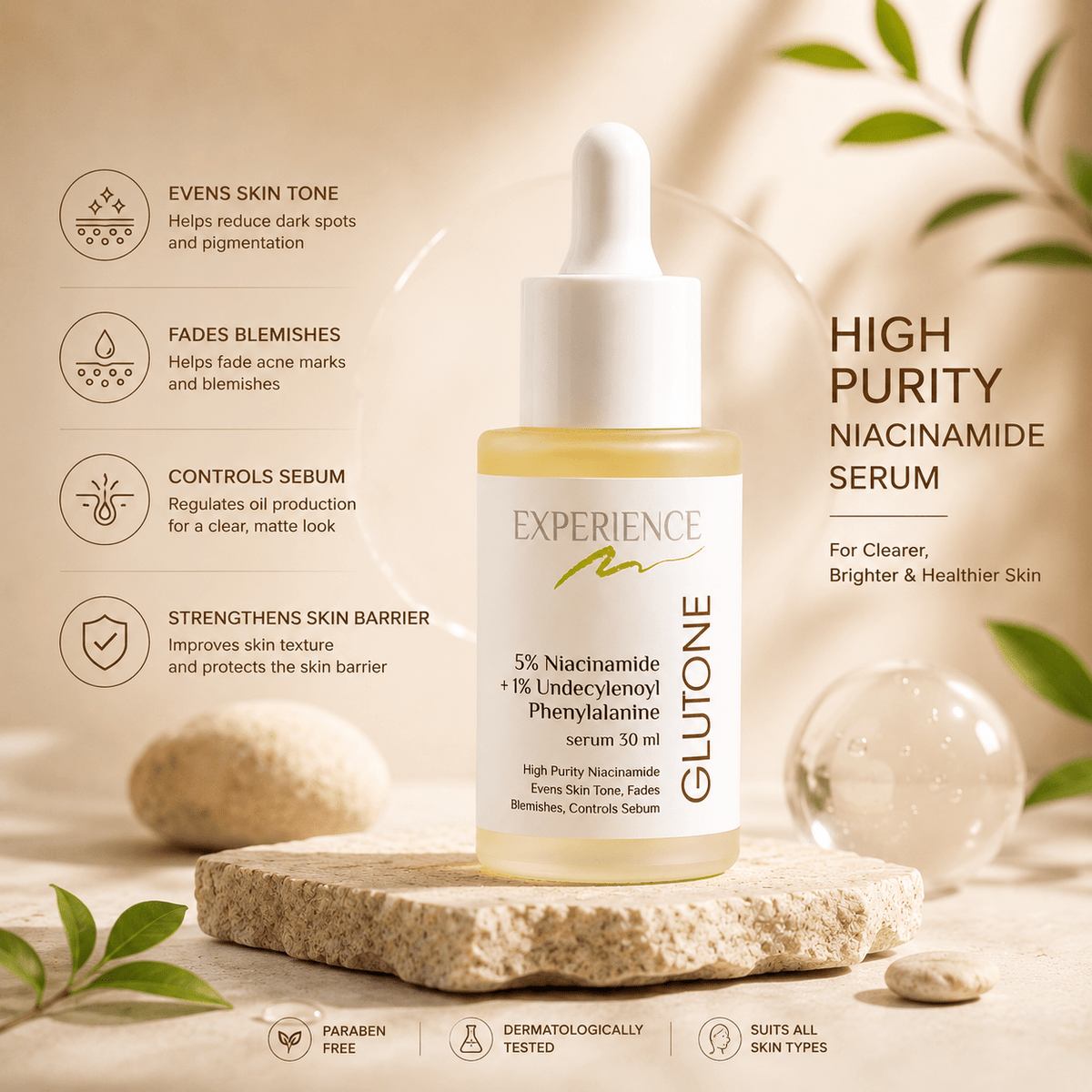 Glutone 10% Niacinamide + 1% Zinc Serum - Cosmosentials