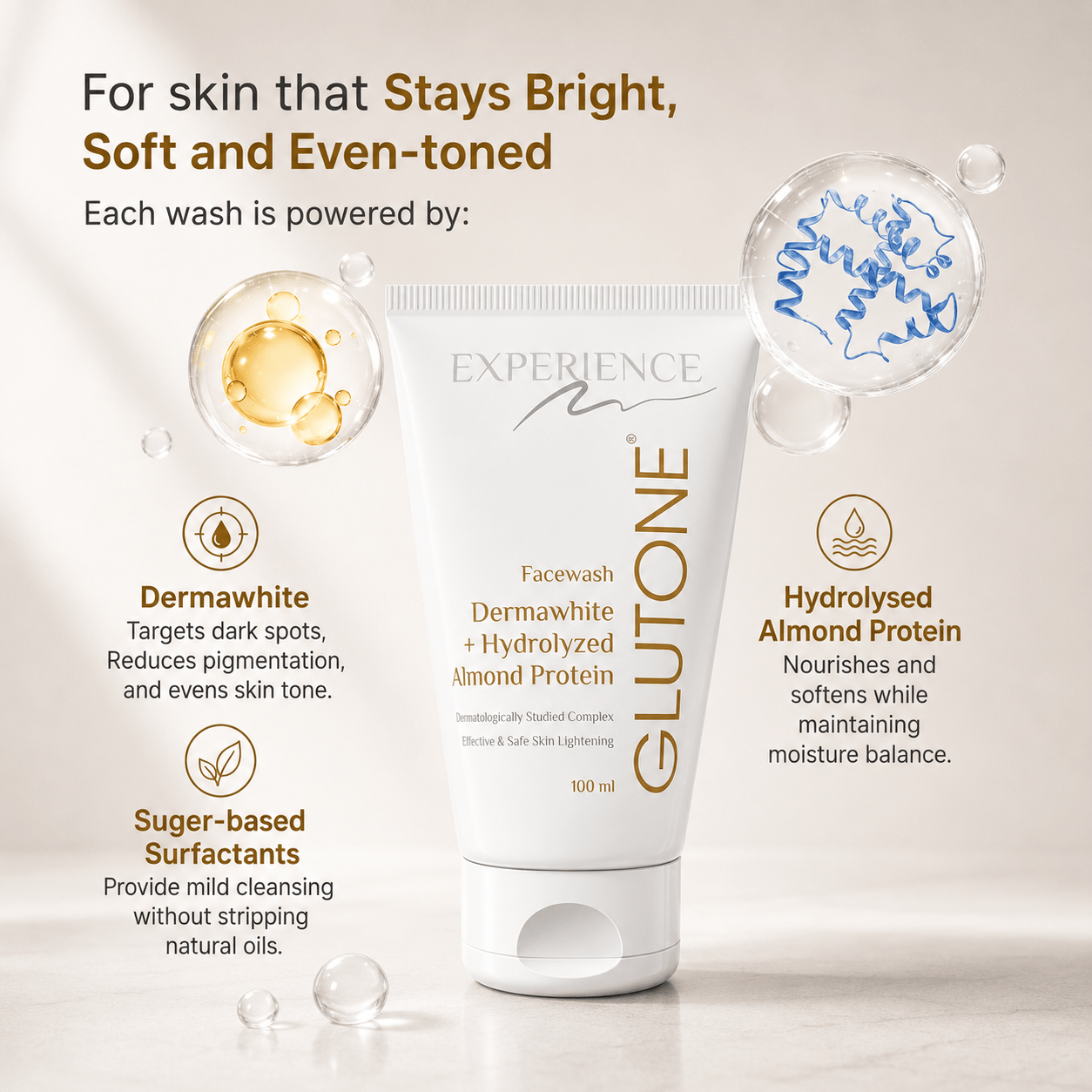 Glutone Facewash 100ml - Cosmosentials