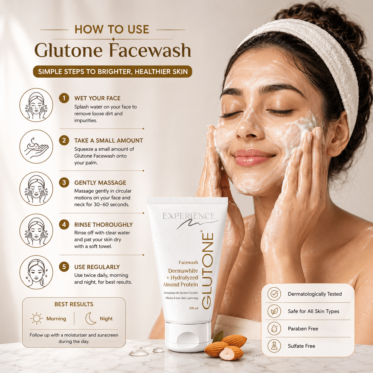 Glutone Facewash 100ml - Cosmosentials
