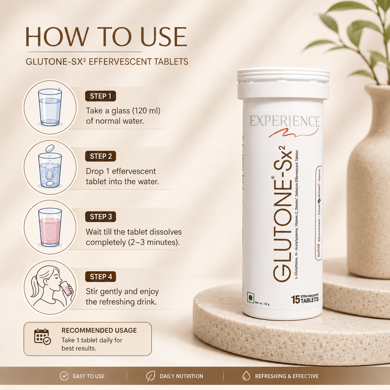 Glutone-Sx² Effervescent Tablets - Cosmosentials