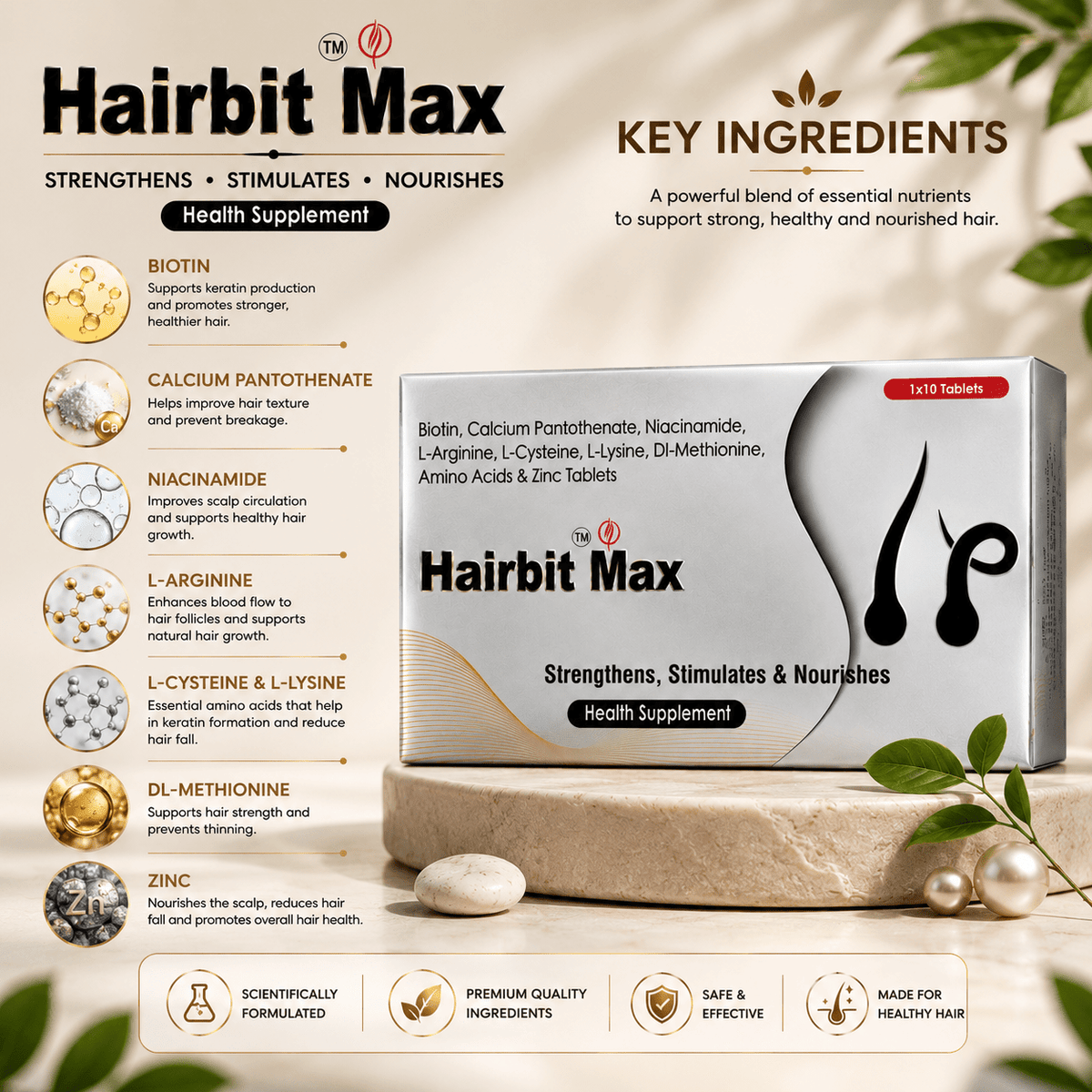 Hairbit Max Tablets - Cosmosentials