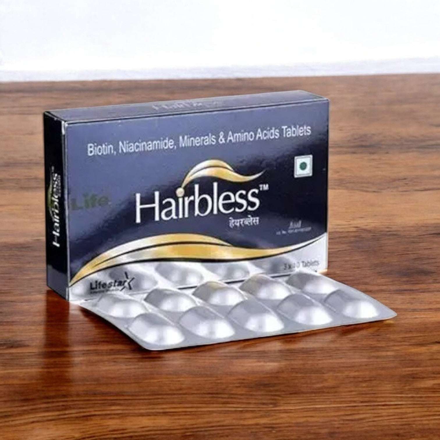 Hairbless Tablet with Biotin & Niacin, Minerals & Amino Acids - Cosmosentials