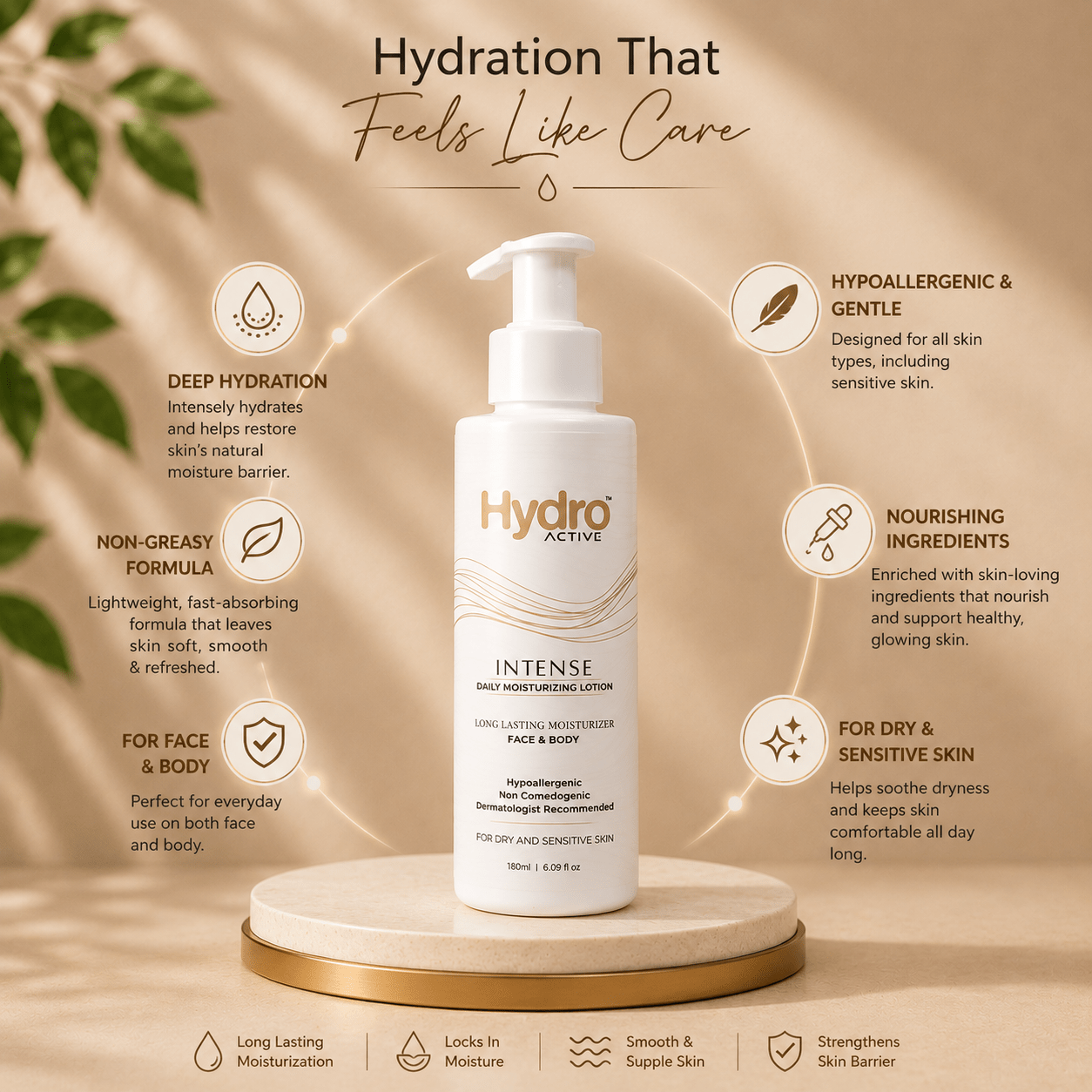 Hydro Active Intense Daily Moisturizing Lotion 180ml - Cosmosentials