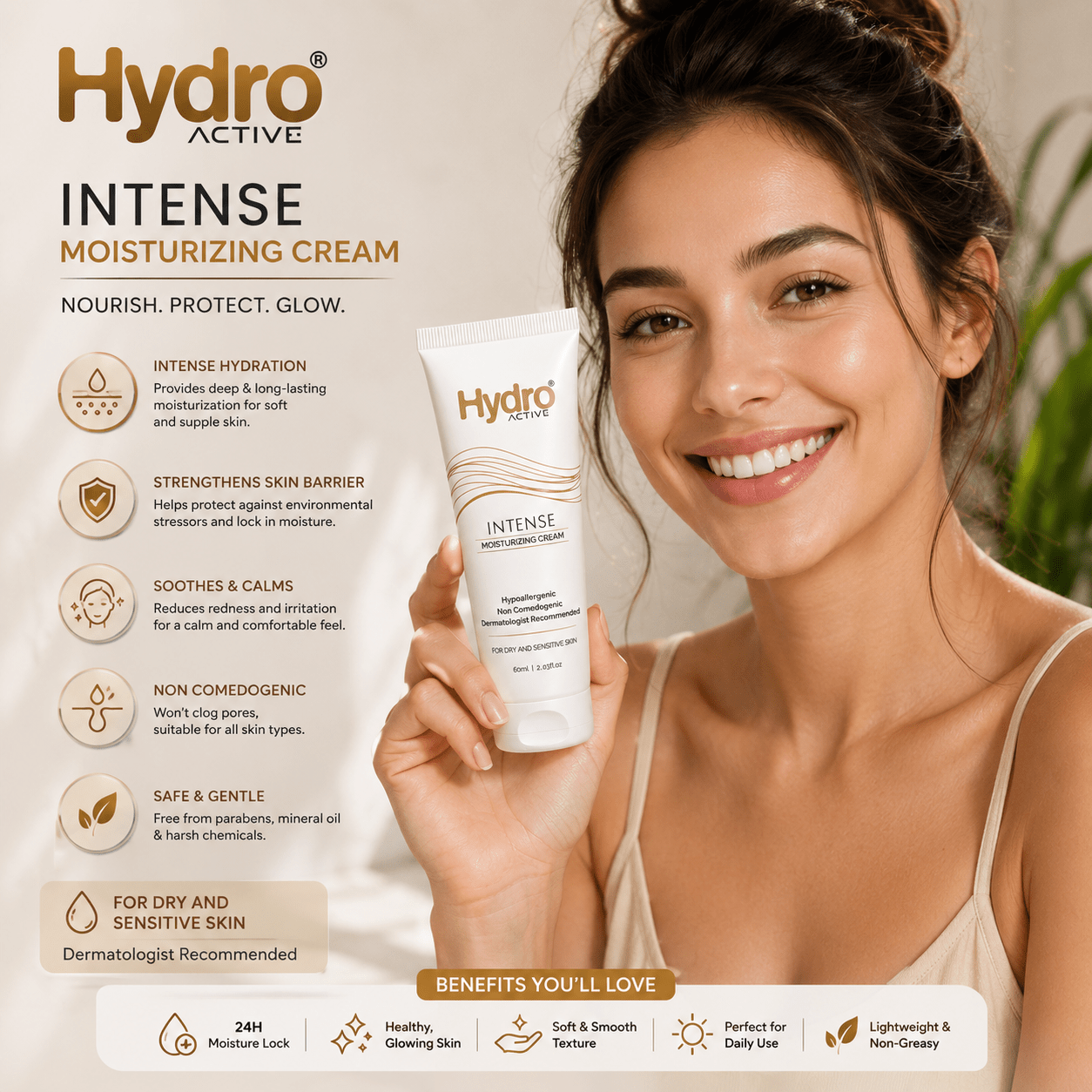 Hydro Active Intense Moisturizing Cream - Cosmosentials