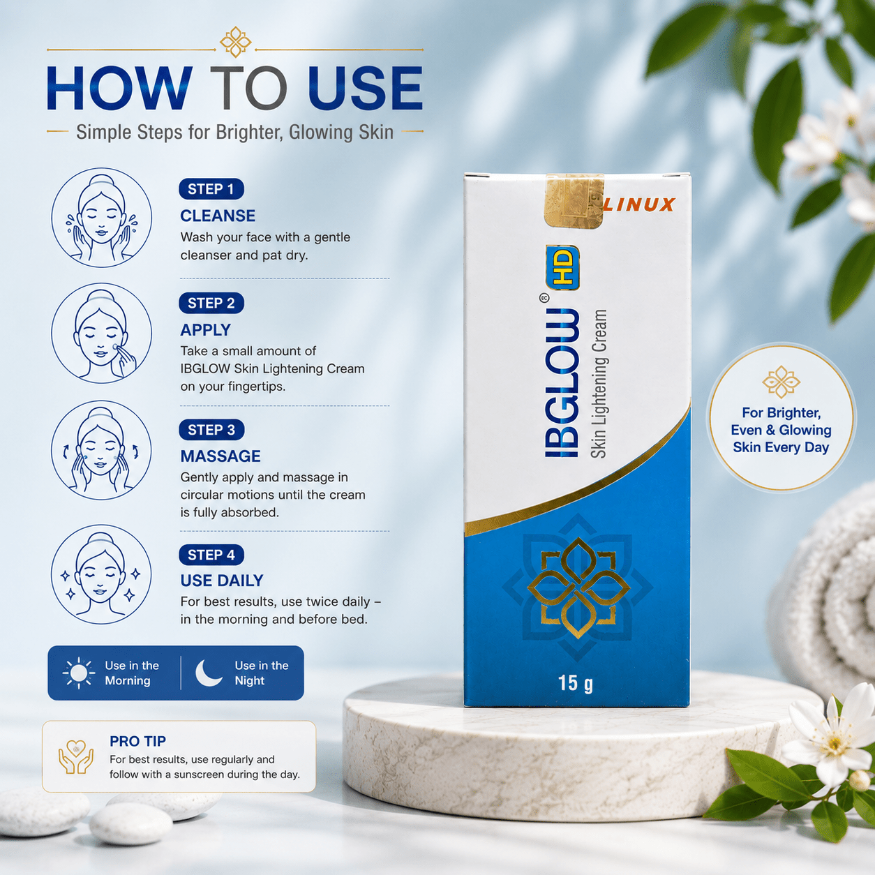 IBGLOW HD Skin Lightening Cream - Cosmosentials