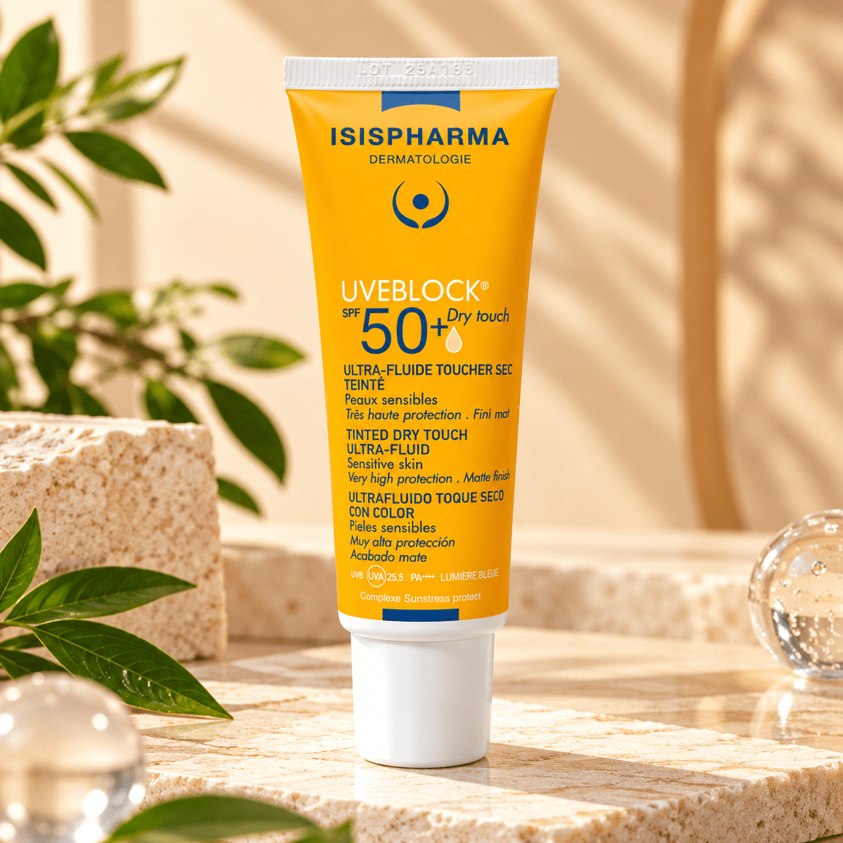 ISISPHARMA UVEblock SPF 50+ Dry Touch Light Tinted Sunscreen - Cosmosentials