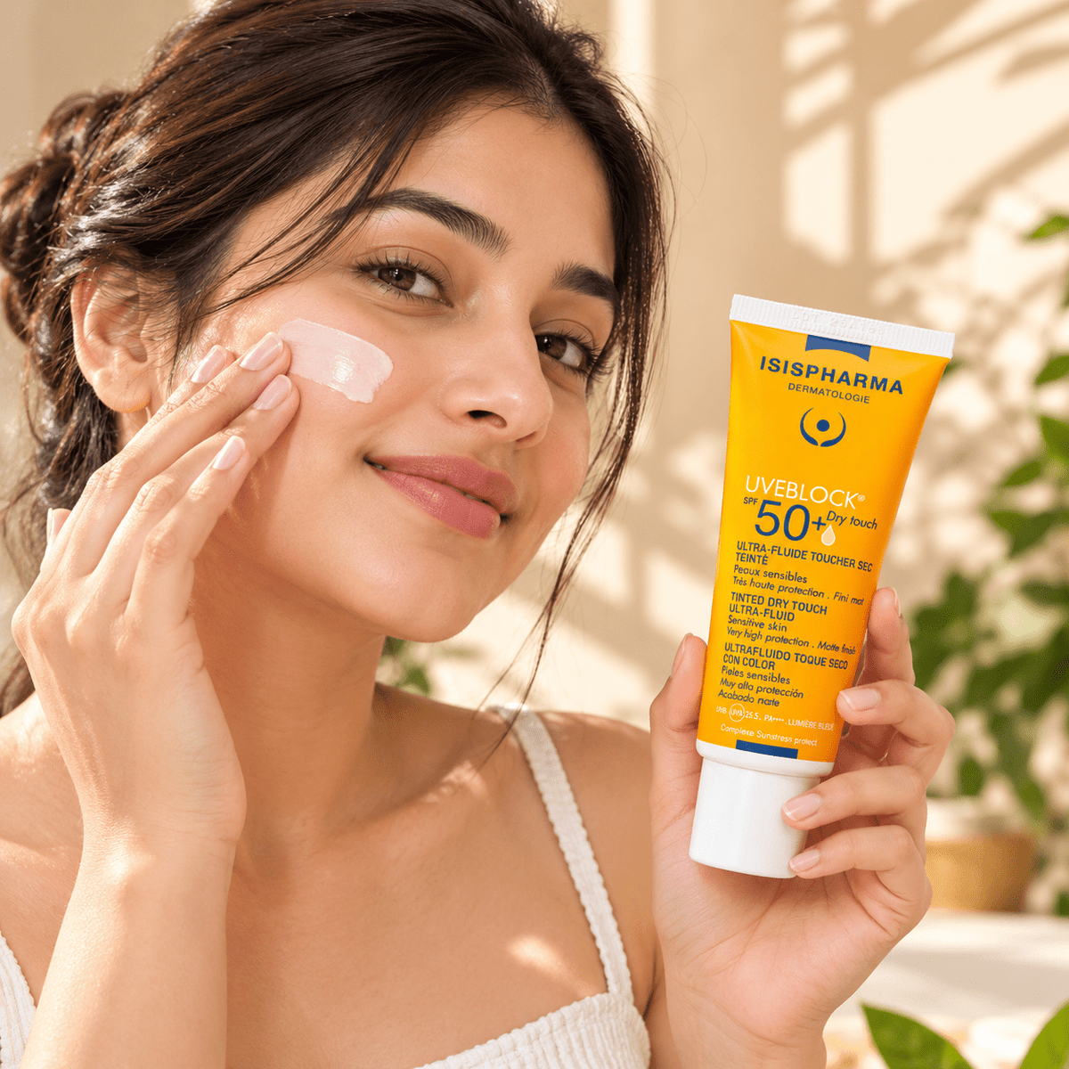 ISISPHARMA UVEblock SPF 50+ Dry Touch Light Tinted Sunscreen - Cosmosentials