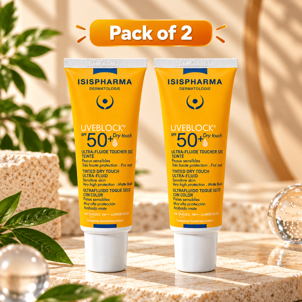 ISISPHARMA UVEblock SPF 50+ Dry Touch Light Tinted Sunscreen - Cosmosentials