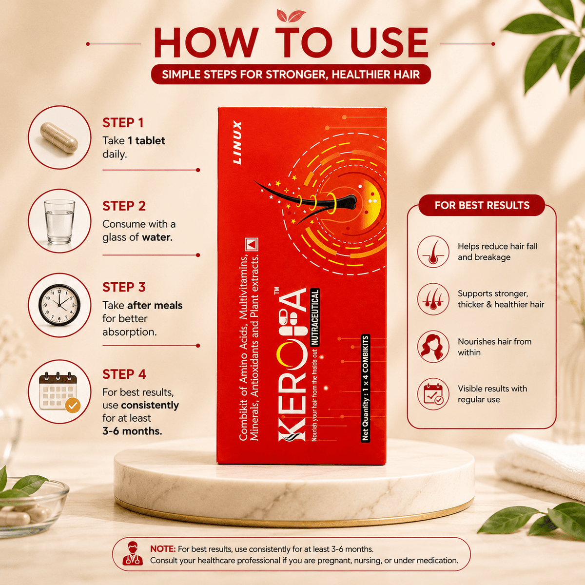 Kerofa Hair Growth Nutraceutical Supplement Combokit - Cosmosentials