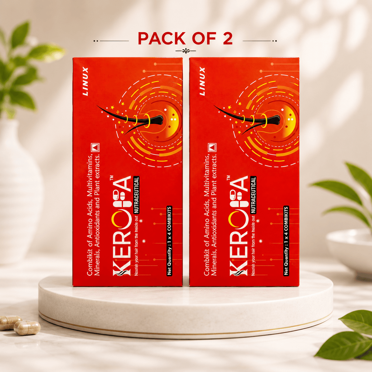 Kerofa Hair Growth Nutraceutical Supplement Combokit - Cosmosentials