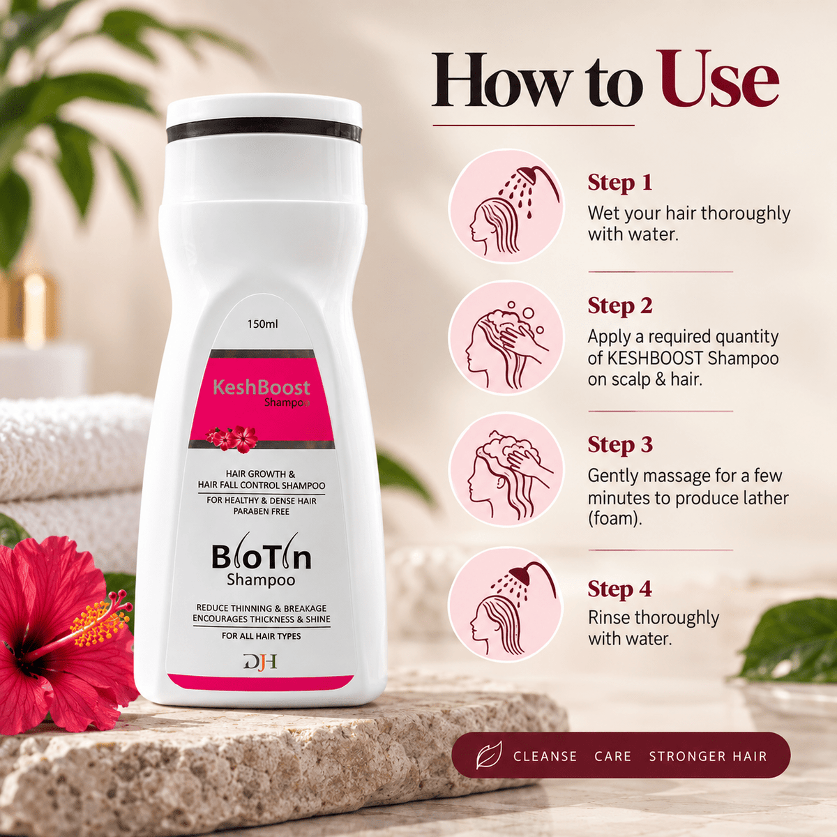 KeshBoost Biotin Shampoo 150 ml - Cosmosentials