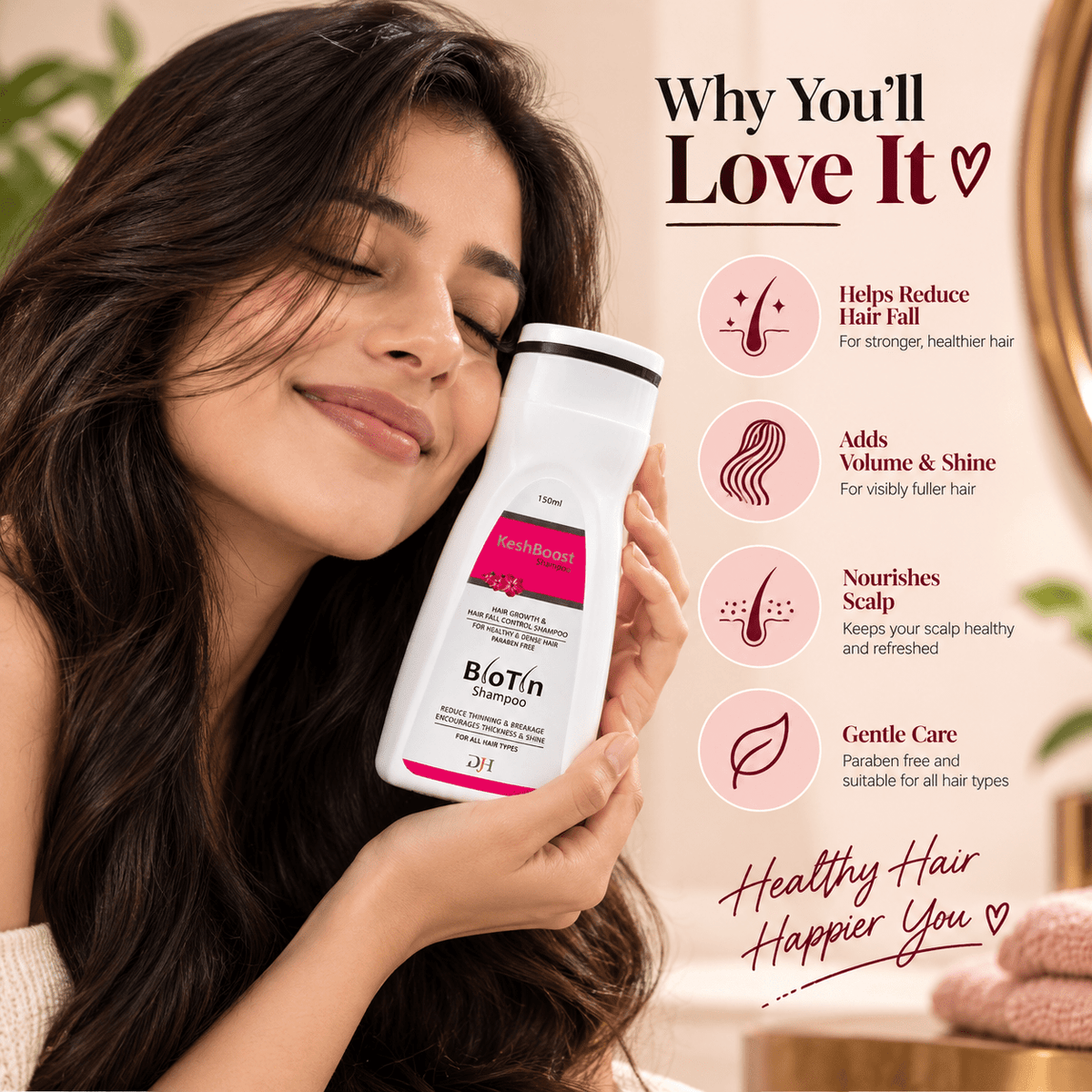 KeshBoost Biotin Shampoo 150 ml - Cosmosentials