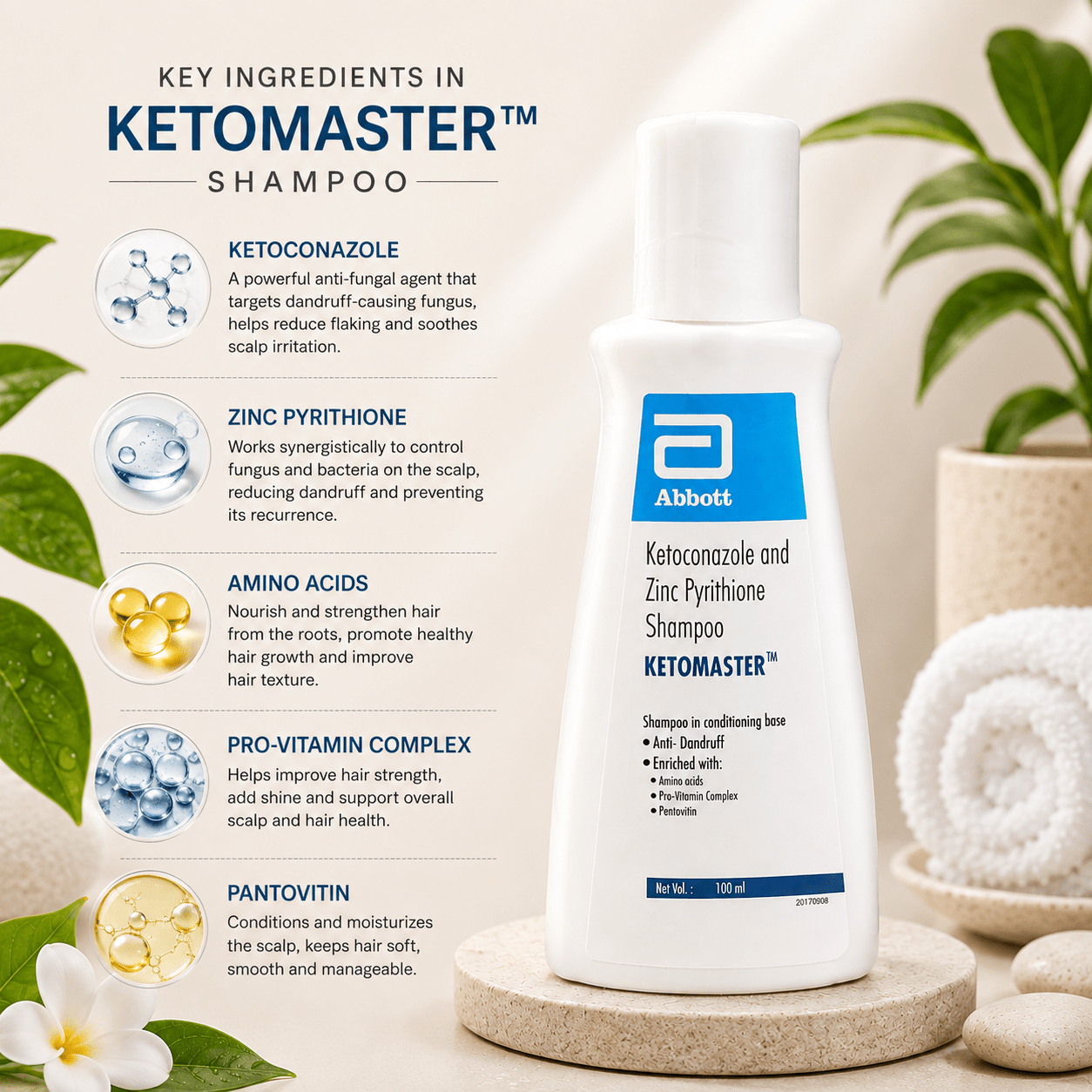 Ketomaster Shampoo 100ml - Cosmosentials