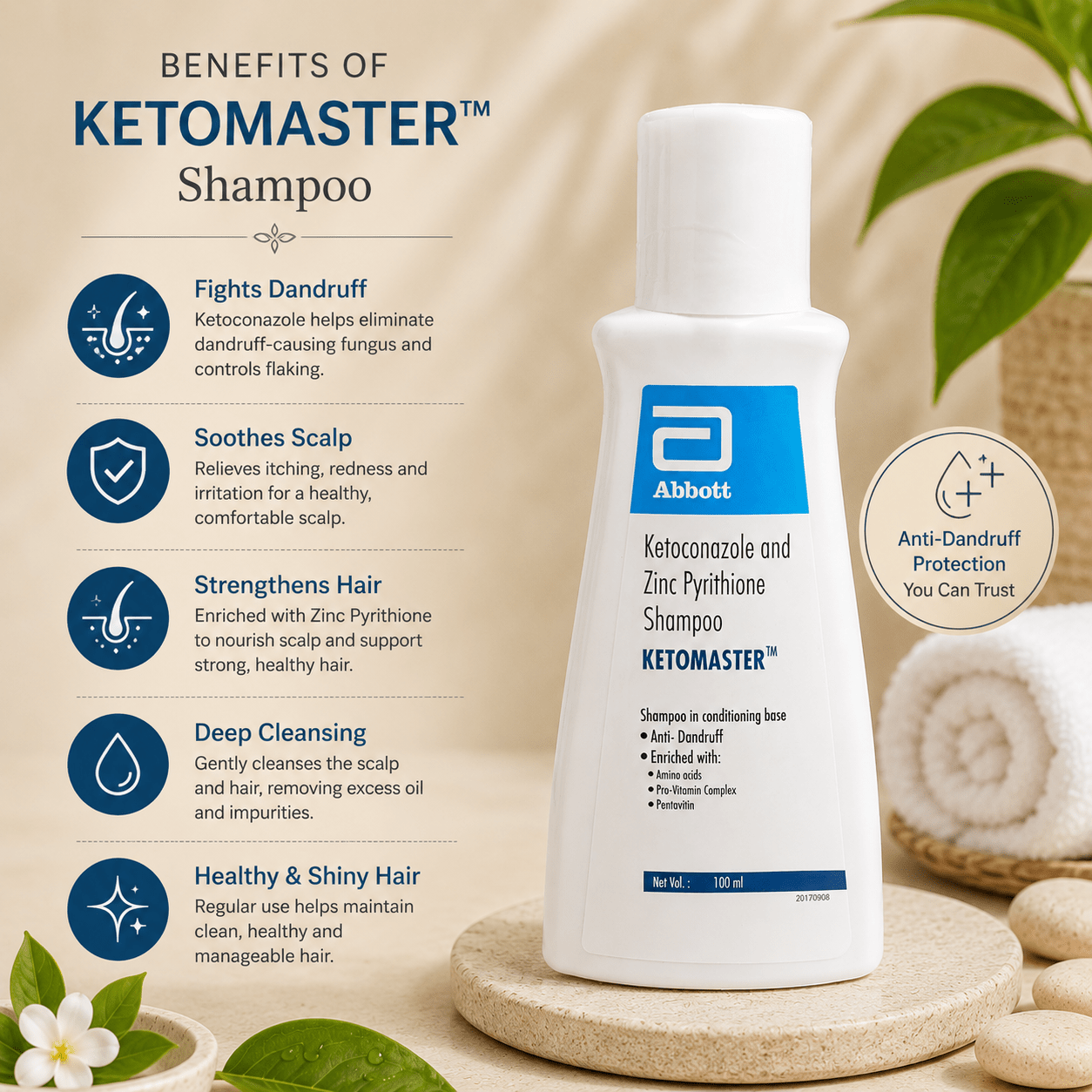 Ketomaster Shampoo 100ml - Cosmosentials