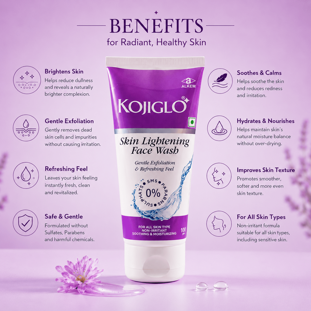 Kojiglo Skin Lightening Face Wash - Cosmosentials