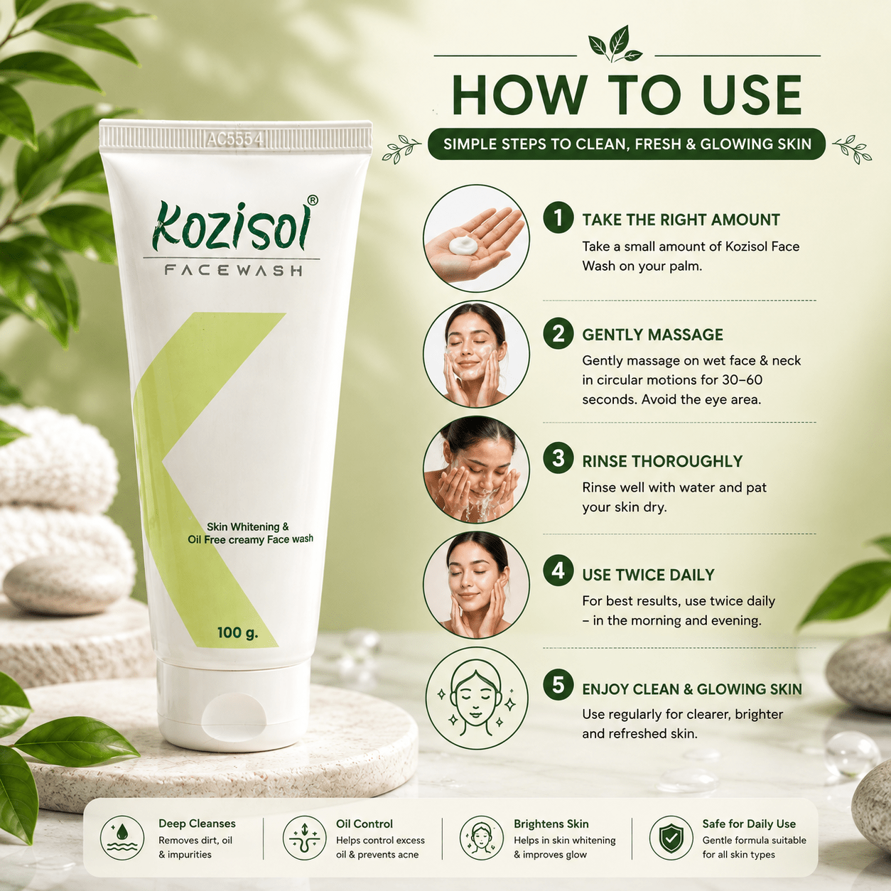 Kozisol Face Wash - Cosmosentials