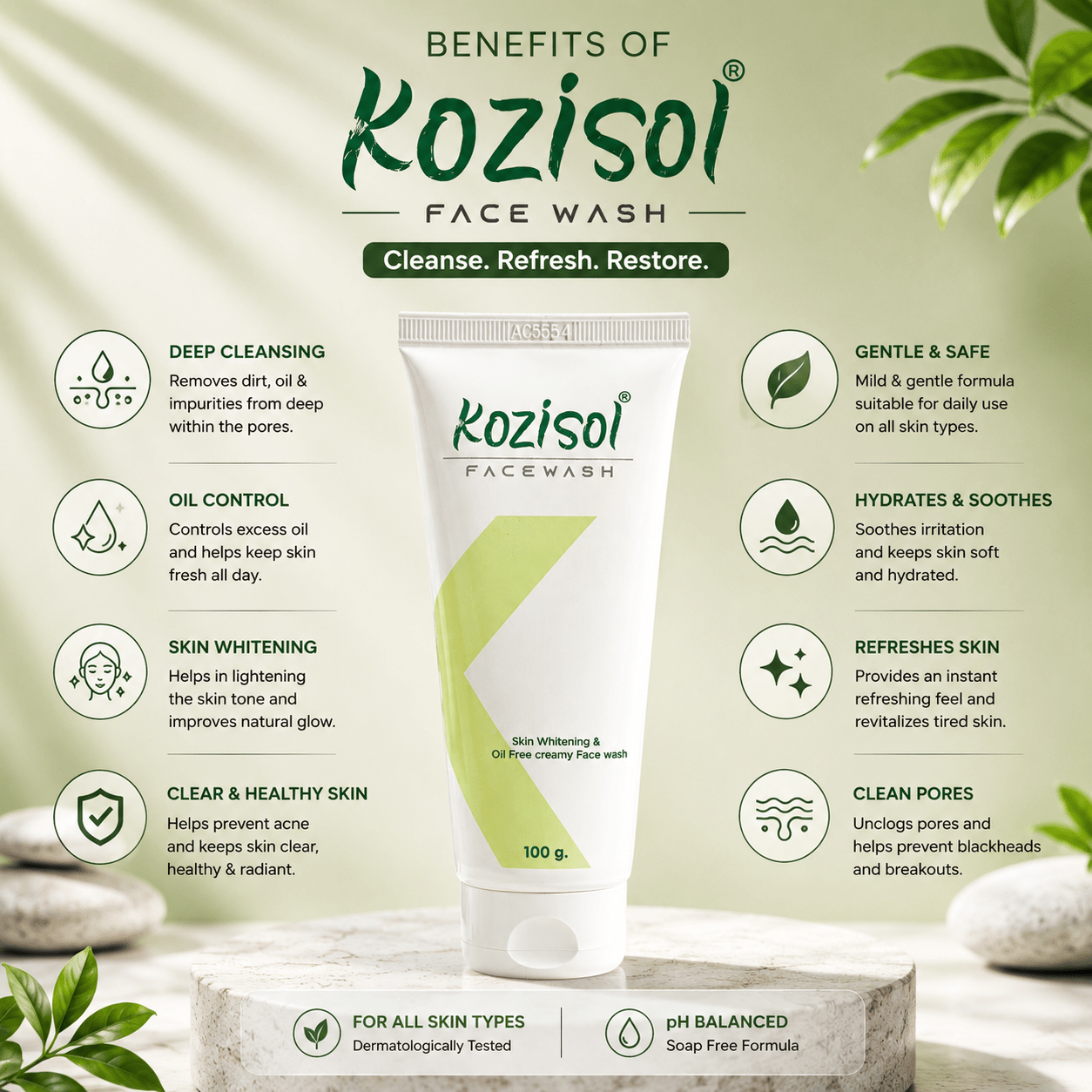 Kozisol Face Wash - Cosmosentials